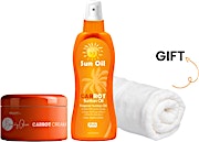 Special Tanning Oil With Carotene & Cream Bundle With Free Towel