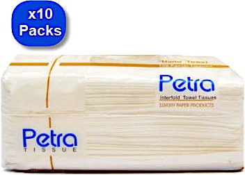 Petra White Tissues 200 g - Pack of 10