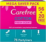 Carefree Cotton Fresh Scent Mega Pack 56+20's