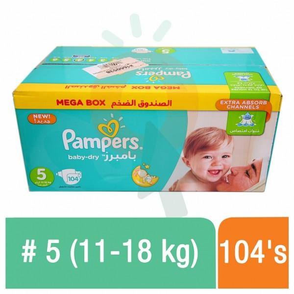 pampers mega box size 5