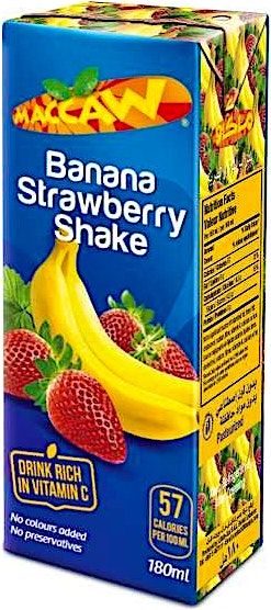 Maccaw Banana Strawberry Shake 180 ml