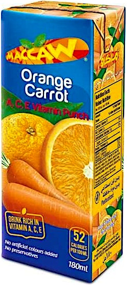 Maccaw Orange & Carrot Vitamin Punch 180 ml