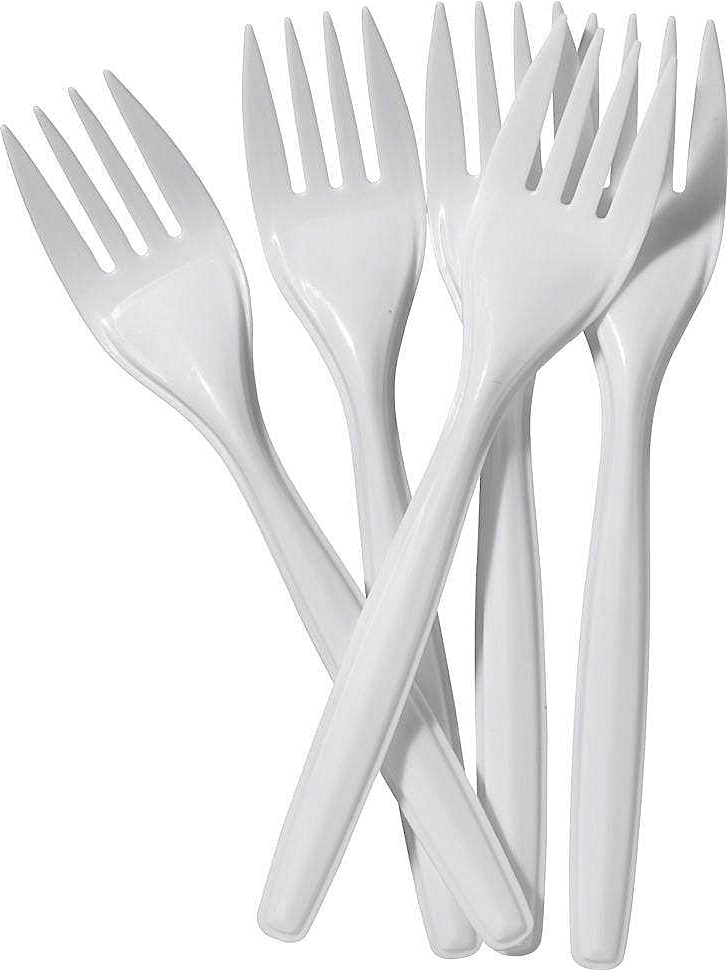 Somo Plastic Forks White 50's