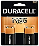 Duracell Battery 9 volt *2