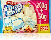 Erko Mallow Plus BBQ Marshmallow 200g + 50 g Free